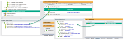 Test elements are dragged and dropped into the static view.